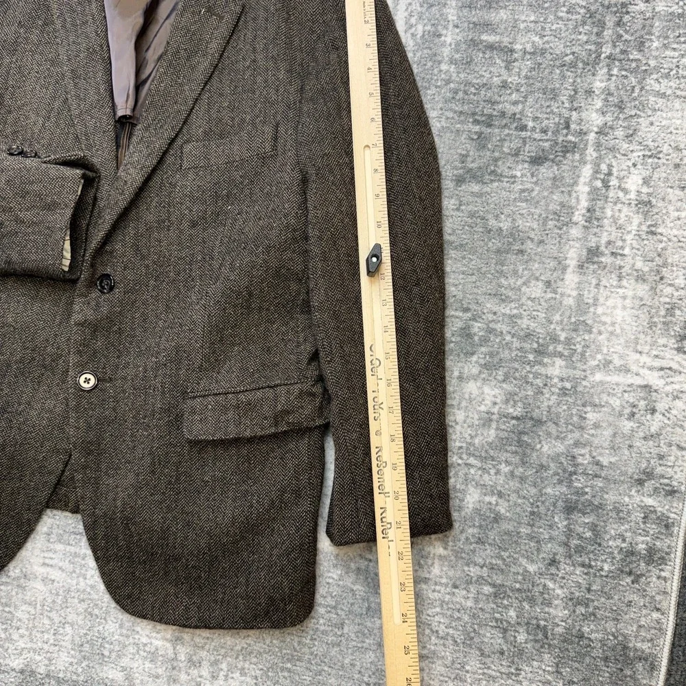 Ralph Lauren Blazer Mens 44S (Fits 40) Brown Tweed Wool Sport Coat Academia Ivy